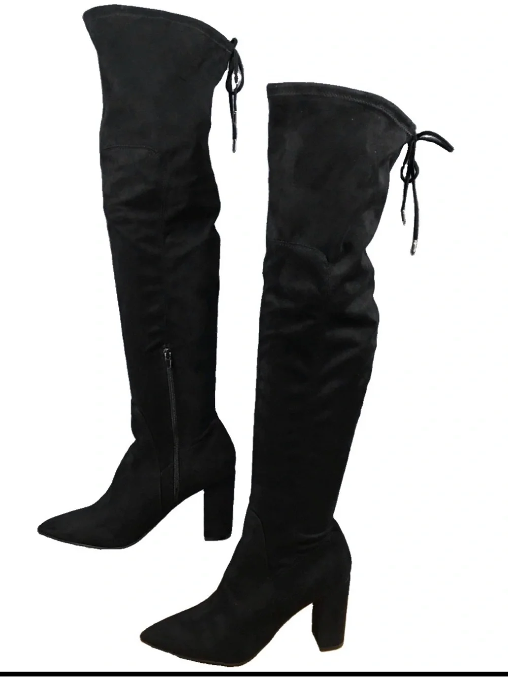 💜Unisa Suede Over The Knee Pointed Toe Casual Block Heel boots Size9.5